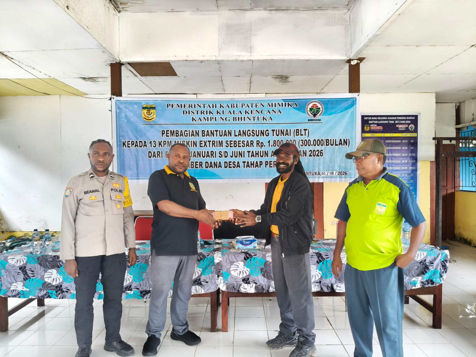 13 KPM di Kampung Bhintuka Terima BLT Tahap I 2026