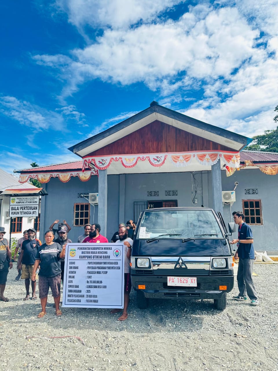 Kampung Utikini I Beli Mobil Pick Up Untuk Operasional dan Bantu Warga Saat Kedukaan
