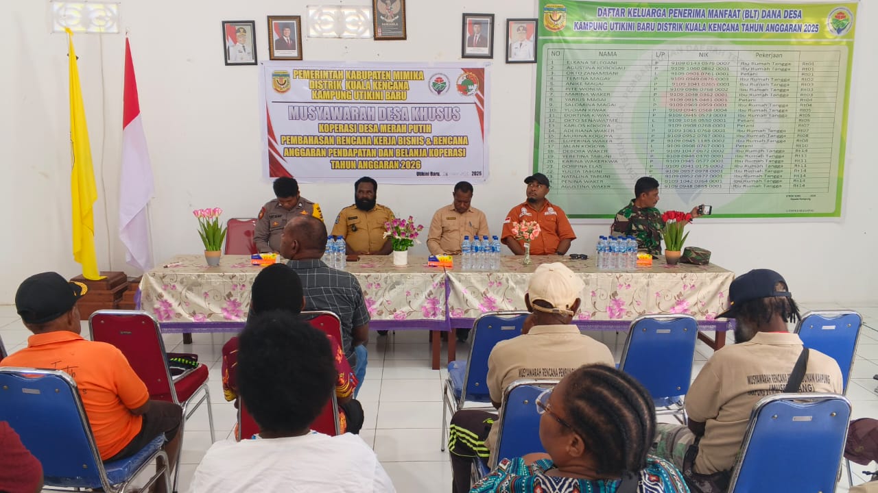 Utikini Serahkan Lahan Untuk Koperasi Merah Putih