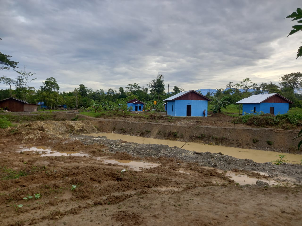 Sejumlah rumah layak huni yang dibangun oleh Pemerintah Kampung Utikini Satu dengan anggaran yang bersumber dari Dana Desa